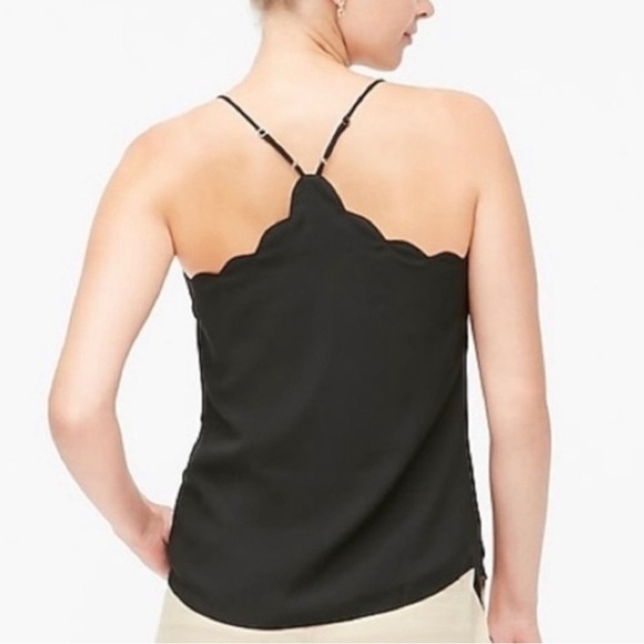 J. Crew Mercantile, Scalloped Cami Top, Black, Size 8 - Picture 3 of 11